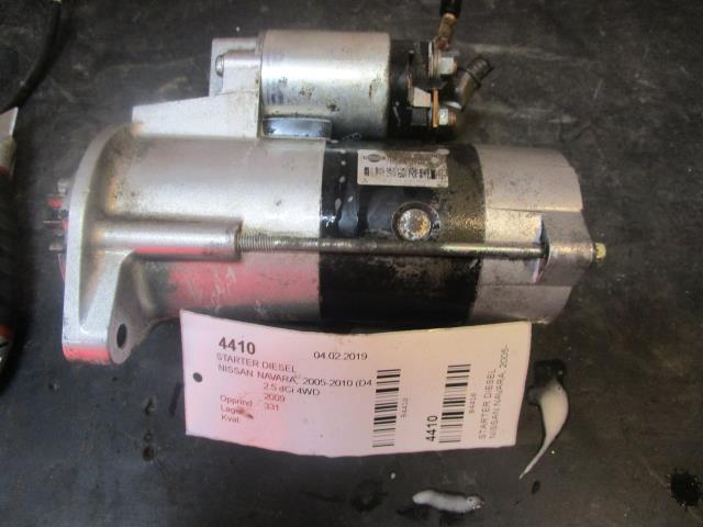 Starter diesel til Nissan Navara, 2005-2010 (Fase 1) (D40) (D40) 
