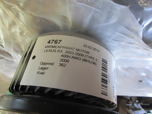 Varmeapparat motor til Lexus RX 2003-2009 (Type II) (XU30) (XU30) 