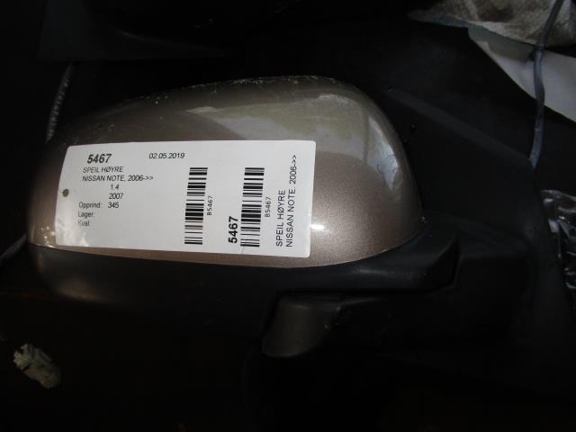 Speil høyre til Nissan Note, 2006-2013 (Type I)  