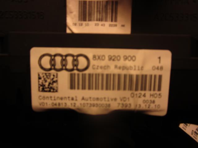 Instrumentpanel til Audi A1 2010-2014 (Type I, Fase 1)