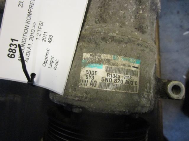 Aircondition kompressor til Audi A1, 2010-2014 (Type I, Fase 1)