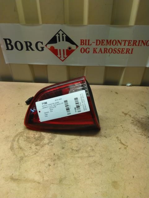 Baklykt venstre indre til Renault Clio, 2012-2016 (Type IV, Fase 1)  