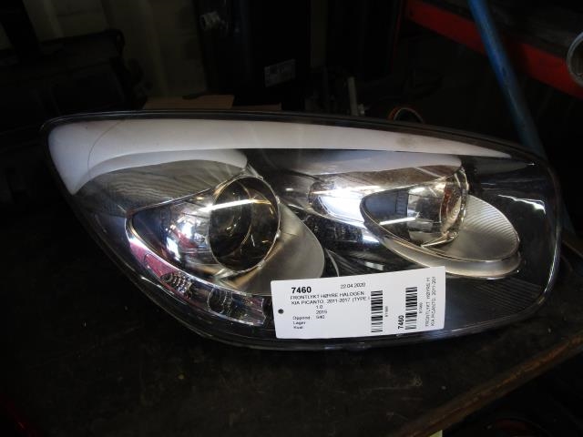 Frontlykt høyre halogen til Kia Picanto, 2011-2017 (Type II)  