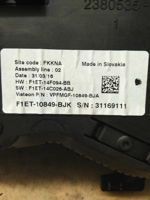 Instrumentpanel til Ford Focus 2014-2018 (Type III, Fase 2)  (F1ET-10849-BJK|)
