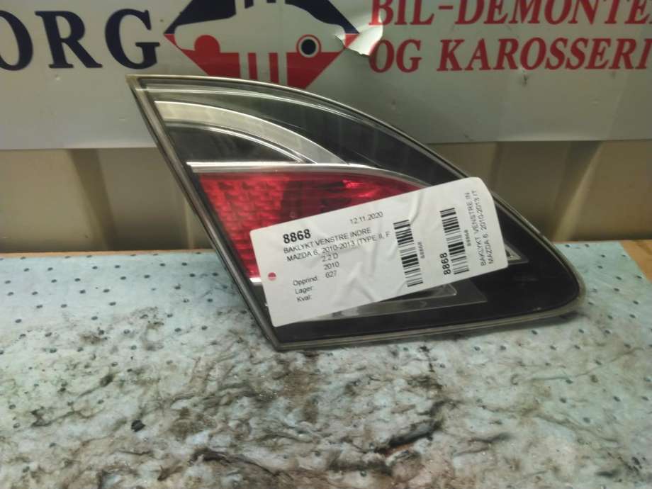 Baklykt venstre indre til Mazda 6 2010-2013 (Type II, Fase 2) (GDK2-51-3G0A|)