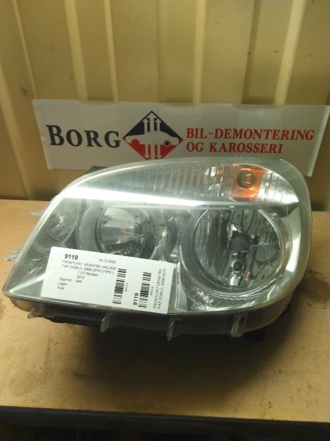 Frontlykt venstre halogen til Fiat Doblo, 2006-2010 (Type I, Fase 2)  