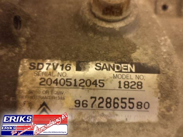 Aircondition kompressor til Citroën Jumpy 2007-2016 (Type II) (SANDEN|2040512045|)