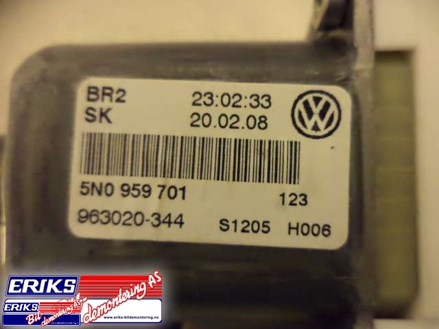 Ruteheis, kun motor, venstre foran til VW Tiguan 2007-2011 (Type I, Fase 1)  (5N0 959 701|)