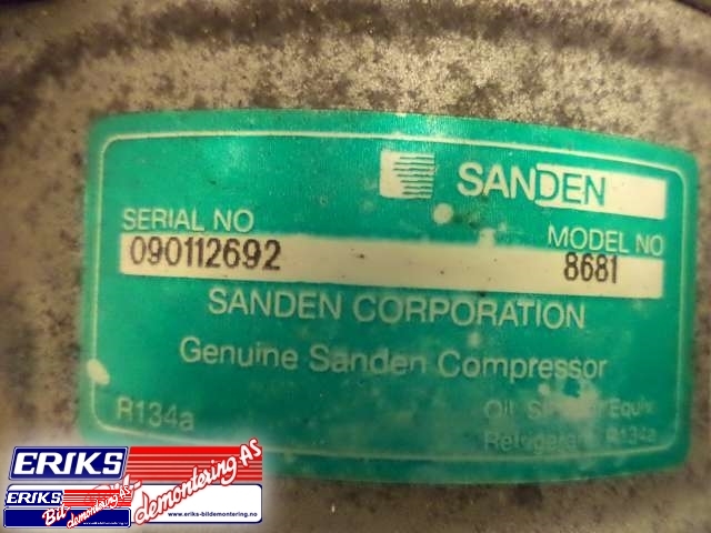 Aircondition kompressor til Audi A3 2003-2008 (Type II, Fase 1) (SANDEN|090112692|)