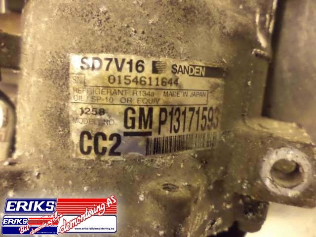 Aircondition kompressor til Saab 9-3 2003-2007 (Type II, Fase 1) (SANDEN|P13171593|)