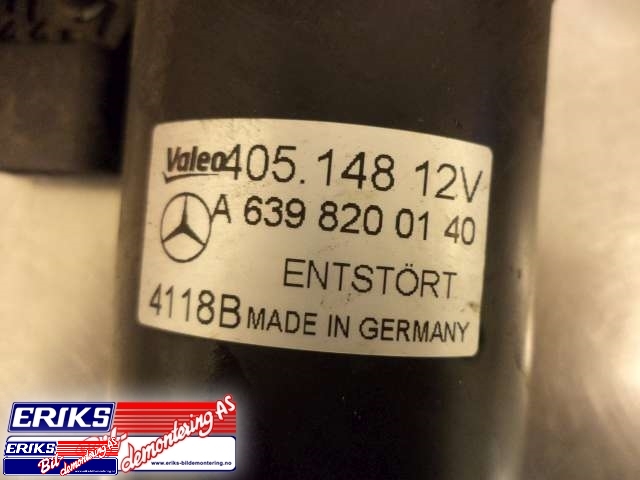 Viskermotor frontrute til Mercedes Vito/Viano 2004-2010 (Fase 1) (W639) (W639) (VALEO|A 639 820 01 40|)