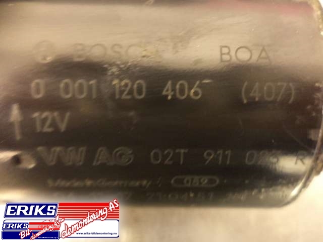 Starter til VW Golf V, Combi 2003-2008  (BOSCH|0 001 120 406|02T 911 023 R|)