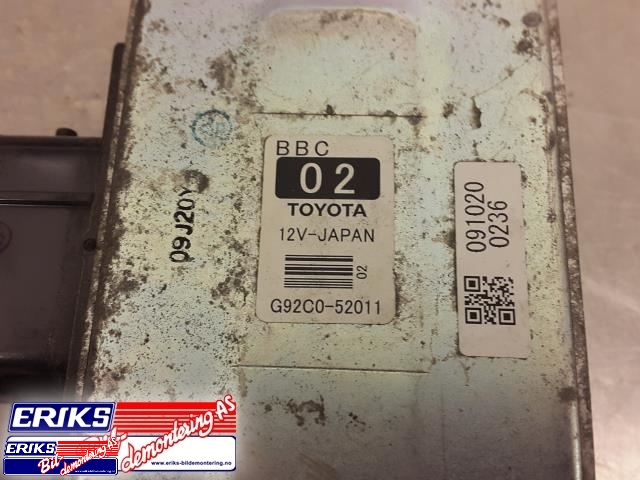 Styreenhet diverse til Toyota Urban Cruiser 2009-2014  (G92C0-52011|)