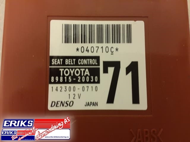 Styreenhet diverse til Toyota Prius 2009-2016 (Type III) (COMBI) (COMBI) (DENSO|89815-20030|)