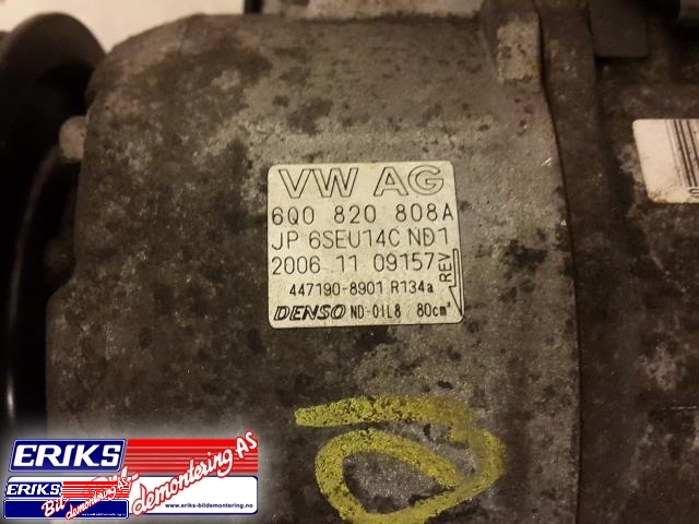 Aircondition kompressor til Škoda Fabia 2000-2007 (Type I) (DENSO|600 820 808A|)