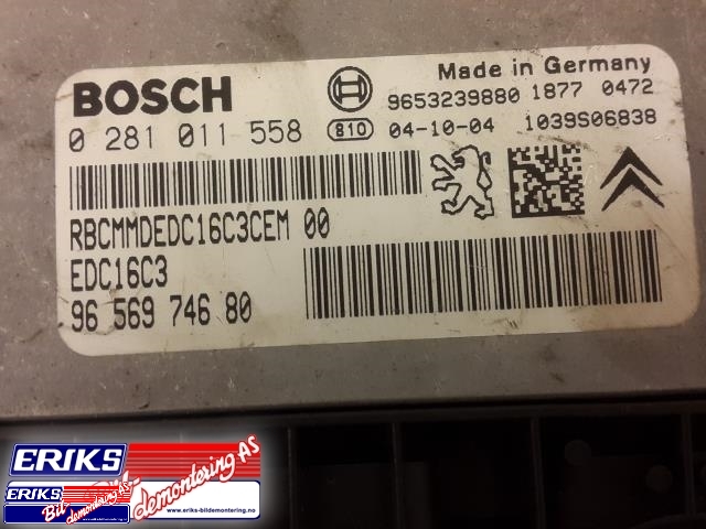 Styreenhet motor til Peugeot 407 2004-2010  (BOSCH|0 281 011 558|)