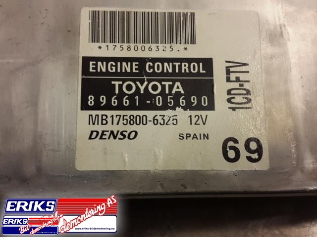 Styreenhet motor til Toyota Avensis 2003-2008 (Type II) (DENSO|89661-05690|)
