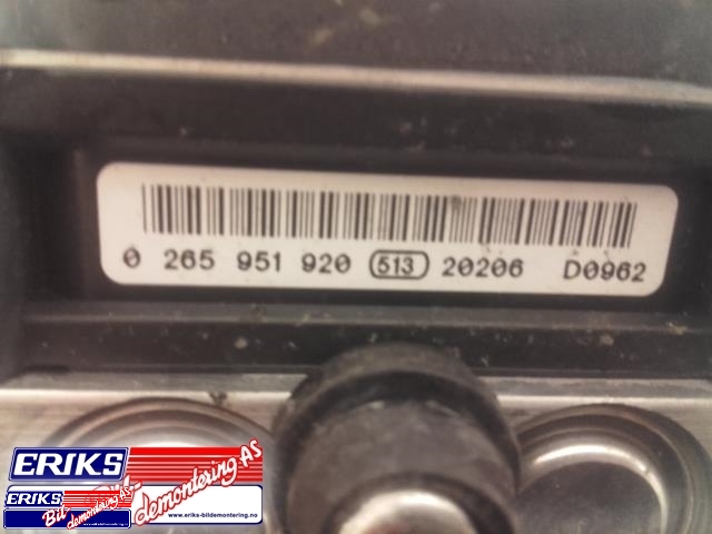ABS sentral til Citroën C-Zero 2011-2020  (BOSCH|0 265 252 150|0 265 951 920|)