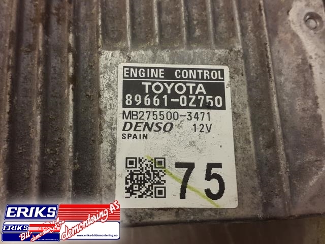 Styreenhet motor til Toyota Auris 2013-2015 (Type II, Fase 1)  (DENSO|89661-0Z750|)