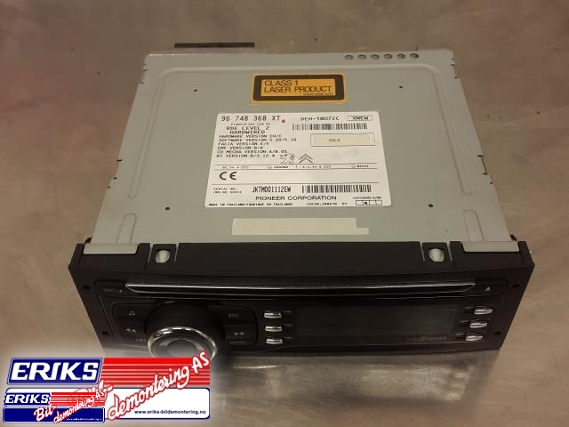 Bilstereo til Citroën C-Zero, 2011-2020 (PIONEER|96 748 368 XT)
