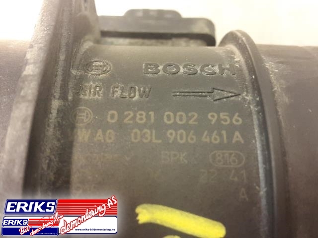 Luftmengde/luftmassemåler til VW Caddy 2010-2015 (Type III, Fase 2) (BOSCH|0 281 002 956|03L 906 461 A|)