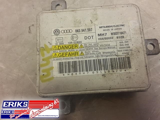 Styreenhet xenon/ballast til Audi A3, 2009-2012 (Type II, Fase 2)  (MITSUBISHI EL|8K0 941 597)