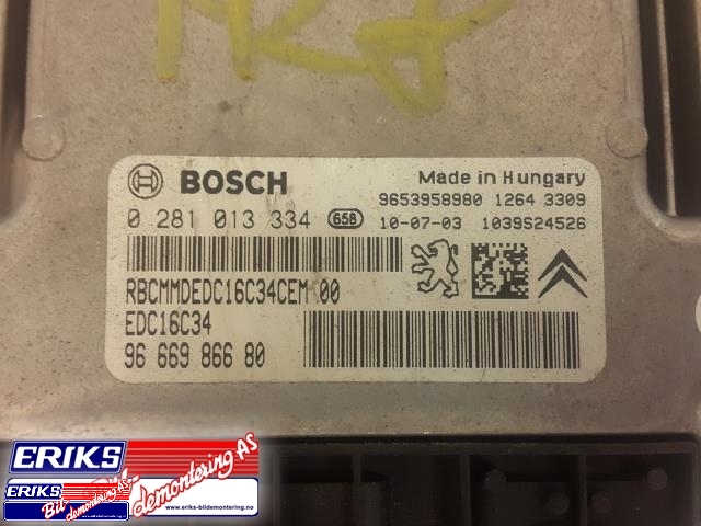 Styreenhet motor til Peugeot 5008 2010-2017 (Type I)  (BOSCH|0 281 013 334|)