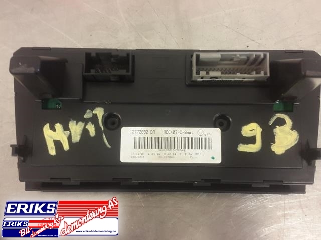 Varmeapparat betjening til Saab 9-3 2008-2011 (Type II, Fase 2) (VALEO|12772892 BA|)