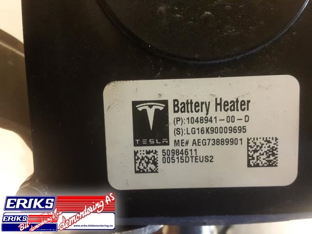 Batterivarmer/kjøl til Tesla Model X 2016-->>  (1048941-00-D|)
