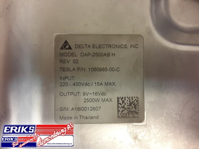 Batterilader (OBC - On Board Charger) til Tesla Model X 2016-->>  (DELTA EL|1060985-00-C|)