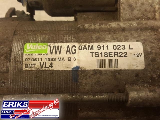 Starter diesel til VW Caddy 2010-2015 (Type III, Fase 2)  (VALEO|0AM 911 023 L|)