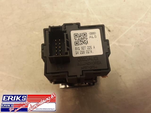 Bryter elektrisk håndbrekk/parkbrems til Audi A3 2012-2016 (Type III, Fase 1)  (8V1 927 225 A|)