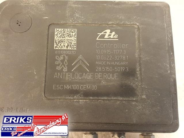 ABS sentral til Peugeot 208 2012-2019 (Type I) (ATE|9804162080|16 099 275 80|16 101 344 80)