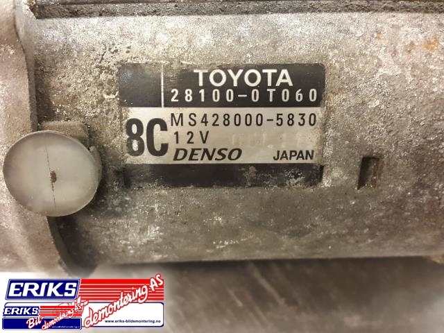 Starter til Toyota Avensis 2009-2015 (Type III, Fase 1)  (DENSO|28100-0T060|)