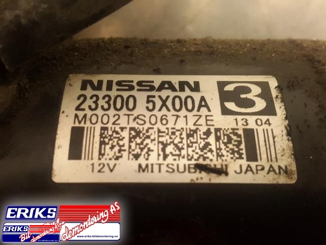 Starter diesel til Nissan Navara 2010-2015 (Fase 2) (D40) (D40) (23300 5X00A|)