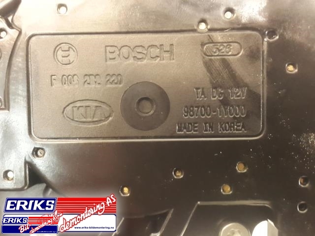 Viskermotor bakrute til Kia Picanto 2011-2017 (Type II)  (BOSCH|F 008 282 220|)