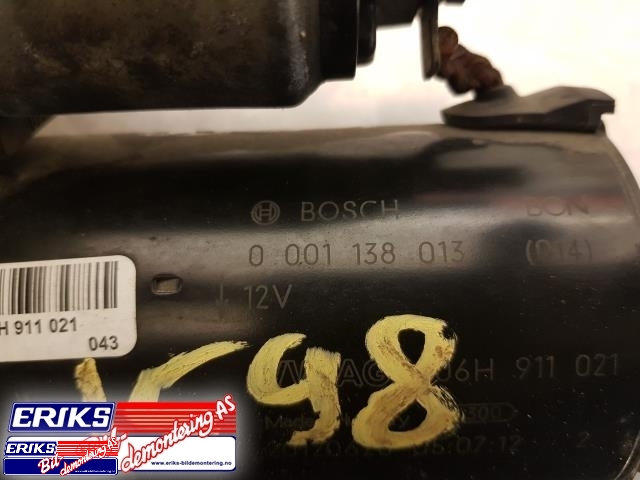 Starter til Audi A4 2007-2014 (Type IV) (B8) (B8) (BOSCH|0 001 138 013|06H 911 021|)