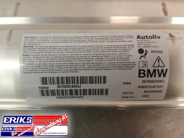 Airbag passasjer til BMW 6-Serie 2002-2010 (E63/E64) (E63/E64) (3970092605J|)