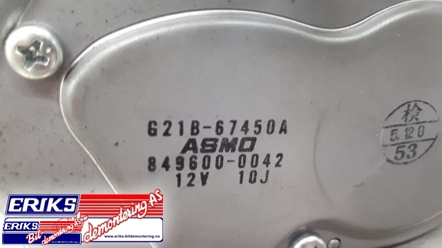 Viskermotor bakrute til Mazda 6 2002-2008 (Type I)  (ASMO|849600-0042|)