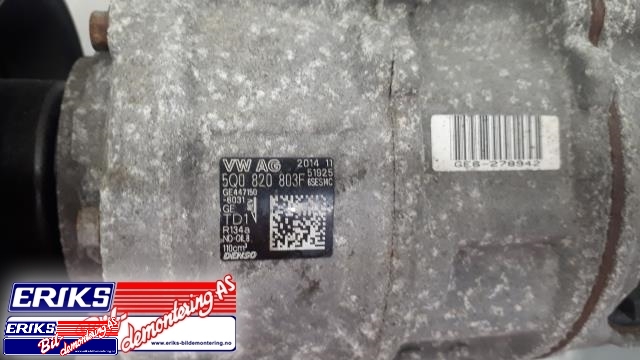 Aircondition kompressor til VW Golf VII 2012-2017 (Fase 1)  (DENSO|5Q0 820 803F|)