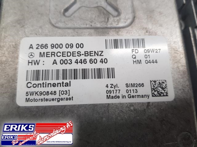 Styreenhet motor til Mercedes B-Klasse 2008-2011 (Fase 2) (W245) (W245) (CONTINENTEL|A 266 900 09 00|)