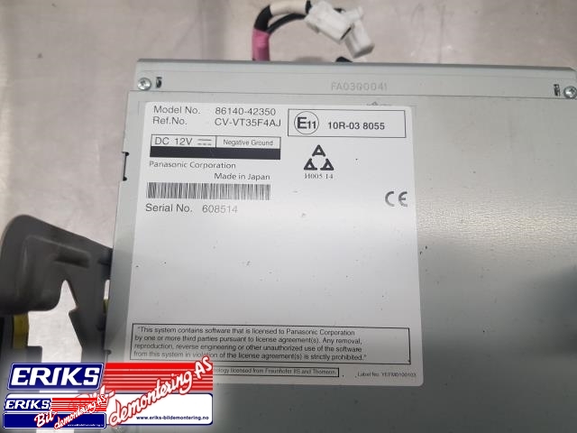 Bilstereo navigasjon til Toyota RAV4 2013-2015 (Type IV, Fase 1)  (86140-42350|)