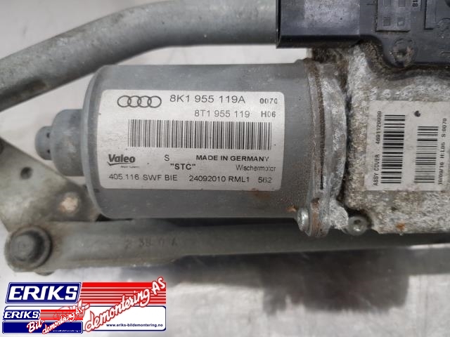 Viskermotor frontrute komplett m/overføring til Audi A4 2007-2014 (Type IV) (B8) (B8) (VALEO|8K1 955 119A|)