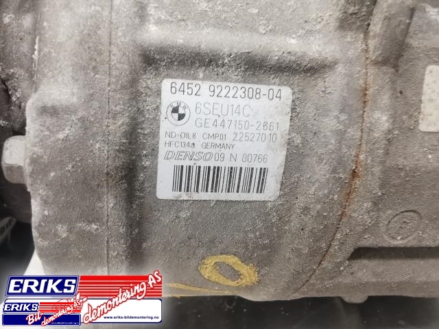 Aircondition kompressor til BMW 1-Serie 2011-2015 (Fase 1) (F20/F21) (F20/F21) (DENSO|64 52 9 222 308|)