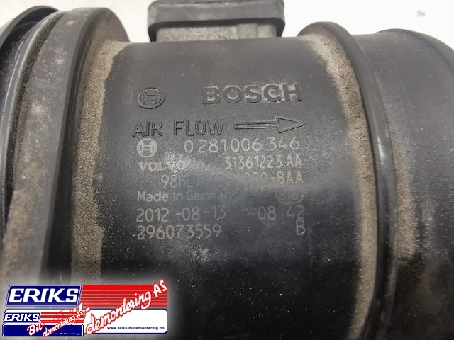 Luftmengde/luftmassemåler til Volvo V70 2007-2013 (Type III, Fase 1)  (BOSCH|31361223|0 281 006 346|)