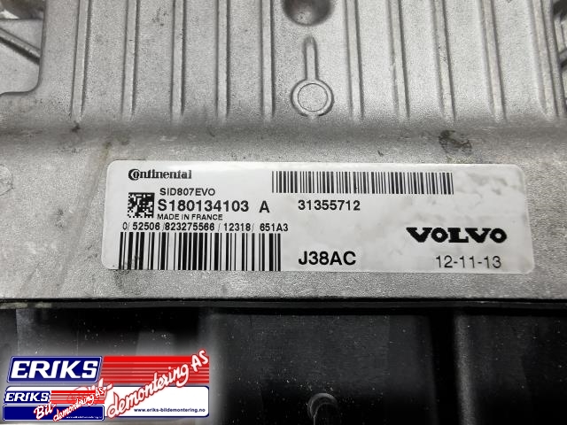Styreenhet motor til Volvo S60 2010-2014 (Type II, Fase 1)  (CONTINENTAL|31355712|)