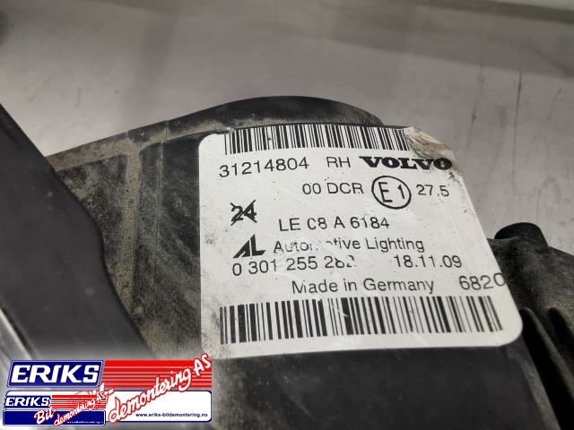 Frontlykt høyre xenon til Volvo C30 2010-2012 (Fase 2)  (AL|31214804|32206155|)