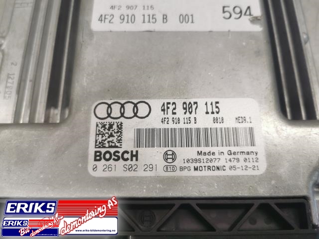 Styreenhet motor til Audi A6 2005-2008 (Type III, Fase 1) (C6) (C6) (BOSCH|4F2 907 115|)