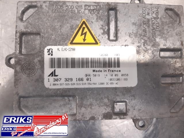 Styreenhet xenon/ballast til Peugeot 308 2007-2011 (Type I, Fase 1)  (AL|6224 N3|6224 V2|1 307 166 01)