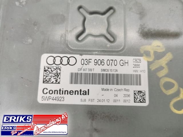 Styreenhet motor til Audi A3 2009-2012 (Type II, Fase 2)  (CONTINENTAL|03F 906 070 GH|)